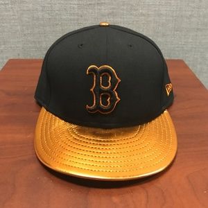Boston Red Sox Fitted Hat Holographic Black Mens